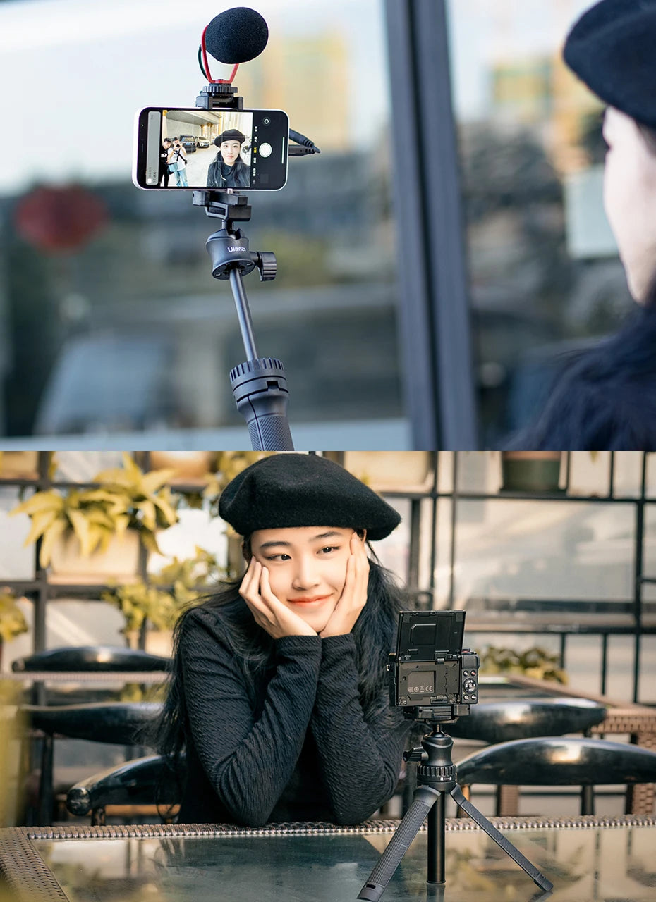 Ulanzi MT-34 81.5CM Extendable Tripod for Phone Camera DSLR 2in1 Tripod Selfie Stick With Phone Holder Ballhead 1/4'' Port