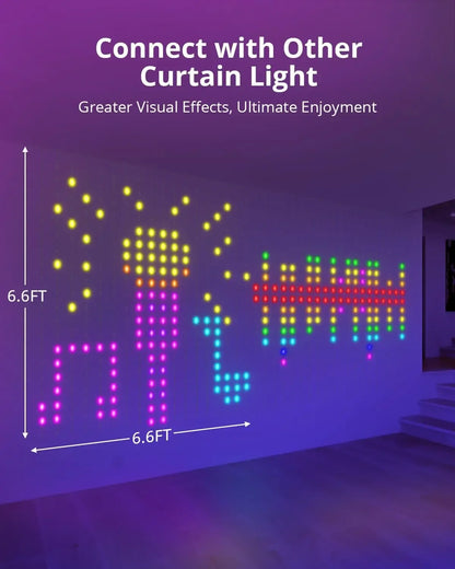 Animated Curtain String Lights 400 LED Smart DIY Picture Display Garland Bluetooth App LED String Outdoor RGB Fairy Lights Decor