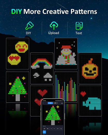 Animated Curtain String Lights 400 LED Smart DIY Picture Display Garland Bluetooth App LED String Outdoor RGB Fairy Lights Decor
