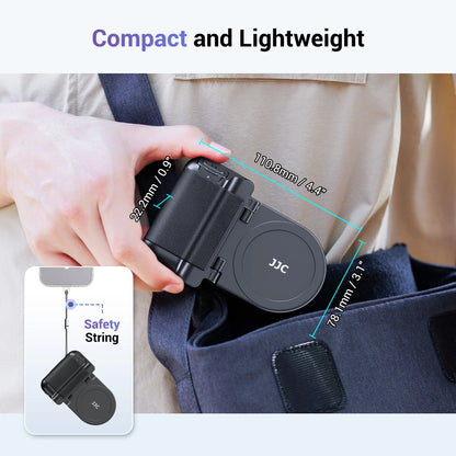 JJC Magnetic Snapgrip Phone Hand Grip Magsafe Handheld Bluetooth Remote Control Handle Shutter Phone Tripod Mount for Vlog