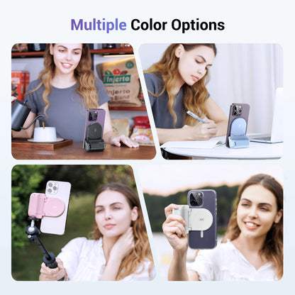 JJC Magnetic Snapgrip Phone Hand Grip Magsafe Handheld Bluetooth Remote Control Handle Shutter Phone Tripod Mount for Vlog