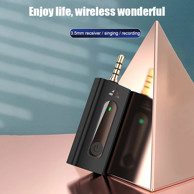 Wireless 3.5mm Lavalier Microphone Intelligent Noise Reduction Mic for Camera Speaker Computer Live Broadcast Recording Mic